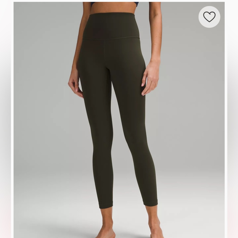 Lululemon 25” align high rise leggings women’s size 4 color Dark Olive